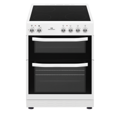 New World NWMID63CW 60Cm Twin Cavity Ceramic Cooker